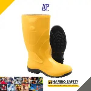Miniatur galeri Sepatu Boot Hujan AP BOOTS TERRA ECO 3 Warna KUNING AP BOOTS Rain Boots Proyek Karet Anti Slip, Air, Minyak, Ringan